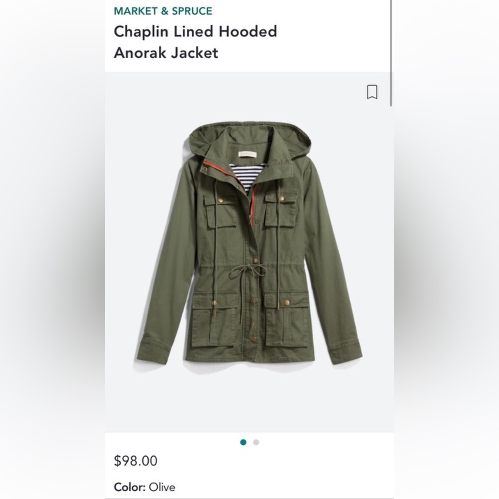 Market & Spruce women’s jacket size medium olive green